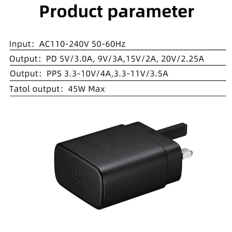 M135 45W USB-C / Type-C 埠快速充電器，英規插頭，英規插頭