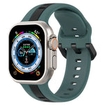 雙色環扣矽膠錶帶，適用於 Apple Watch Ultra 49mm，Apple Watch Series 8&7 45mm，Apple Watch Series 8&7 41mm