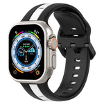 雙色環扣矽膠錶帶，適用於 Apple Watch Ultra 49mm，Apple Watch Series 8&7 45mm，Apple Watch Series 8&7 41mm