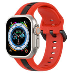 雙色環扣矽膠錶帶，適用於 Apple Watch Ultra 49mm，Apple Watch Series 8&7 45mm，Apple Watch Series 8&7 41mm