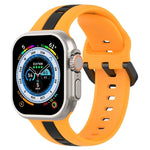 雙色環扣矽膠錶帶，適用於 Apple Watch Ultra 49mm，Apple Watch Series 8&7 45mm，Apple Watch Series 8&7 41mm