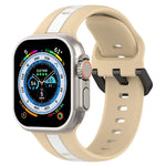雙色環扣矽膠錶帶，適用於 Apple Watch Ultra 49mm，Apple Watch Series 8&7 45mm，Apple Watch Series 8&7 41mm