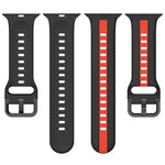 雙色環扣矽膠錶帶，適用於 Apple Watch Ultra 49mm，Apple Watch Series 8&7 45mm，Apple Watch Series 8&7 41mm