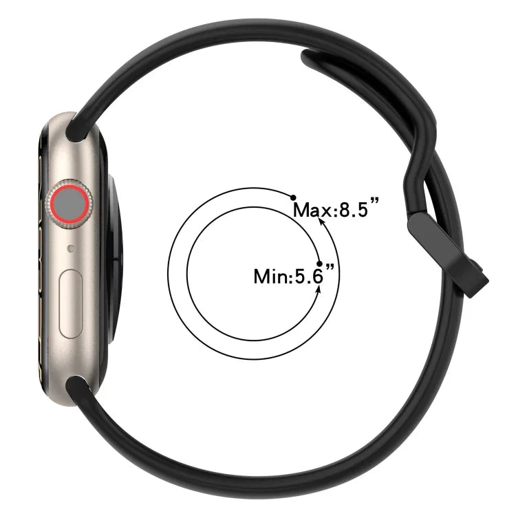雙色環扣矽膠錶帶，適用於 Apple Watch Ultra 49mm，Apple Watch Series 8&7 45mm，Apple Watch Series 8&7 41mm