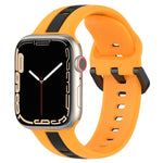 雙色環扣矽膠錶帶，適用於 Apple Watch Ultra 49mm，Apple Watch Series 8&7 45mm，Apple Watch Series 8&7 41mm