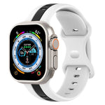 蝴蝶扣雙色矽膠錶帶，適用於 Apple Watch Ultra 49mm，Apple Watch Series 8&7 45mm，Apple Watch Series 8&7 41mm