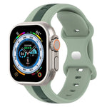 蝴蝶扣雙色矽膠錶帶，適用於 Apple Watch Ultra 49mm，Apple Watch Series 8&7 45mm，Apple Watch Series 8&7 41mm