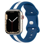 蝴蝶扣雙色矽膠錶帶，適用於 Apple Watch Ultra 49mm，Apple Watch Series 8&7 45mm，Apple Watch Series 8&7 41mm