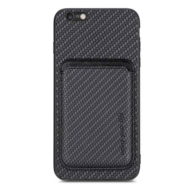 Carbon Fiber Leather Card Magsafe Magnetic Phone Case, For iPhone 6 Plus / 6S Plus, For iPhone 13, For iPhone 7 Plus / 8 Plus, For iPhone 11, For iPhone 12 Pro, For iPhone 12, For iPhone 13 Pro, For iPhone 6 / 6s, For iPhone SE 2022 / 2020 /  7 / 8