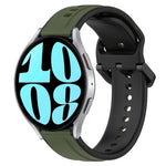 20mm 凸起環雙色矽膠錶帶，適用於 Samsung Galaxy Watch 6 40mm，適用於 Samsung Galaxy Watch 6 Classic 43mm