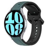 20mm 凸起環雙色矽膠錶帶，適用於 Samsung Galaxy Watch 6 40mm，適用於 Samsung Galaxy Watch 6 Classic 43mm