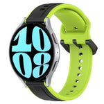 20mm 凸起環雙色矽膠錶帶，適用於 Samsung Galaxy Watch 6 40mm，適用於 Samsung Galaxy Watch 6 Classic 43mm