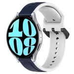 20mm 凸起環雙色矽膠錶帶，適用於 Samsung Galaxy Watch 6 40mm，適用於 Samsung Galaxy Watch 6 Classic 43mm