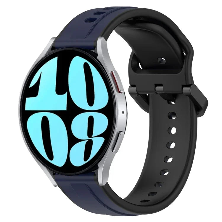 20mm 凸起環雙色矽膠錶帶，適用於 Samsung Galaxy Watch 6 40mm，適用於 Samsung Galaxy Watch 6 Classic 43mm