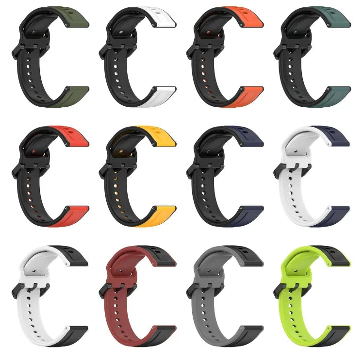 20mm 凸起環雙色矽膠錶帶，適用於 Samsung Galaxy Watch 6 40mm，適用於 Samsung Galaxy Watch 6 Classic 43mm