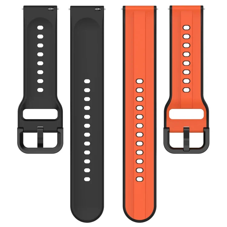 20mm 凸起環雙色矽膠錶帶，適用於 Samsung Galaxy Watch 6 40mm，適用於 Samsung Galaxy Watch 6 Classic 43mm