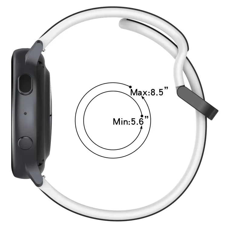 20mm 凸起環雙色矽膠錶帶，適用於 Samsung Galaxy Watch 6 40mm，適用於 Samsung Galaxy Watch 6 Classic 43mm