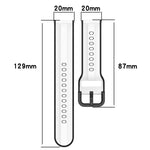 20mm 凸起環雙色矽膠錶帶，適用於 Samsung Galaxy Watch 6 40mm，適用於 Samsung Galaxy Watch 6 Classic 43mm