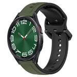 20mm 凸起環雙色矽膠錶帶，適用於 Samsung Galaxy Watch 6 40mm，適用於 Samsung Galaxy Watch 6 Classic 43mm