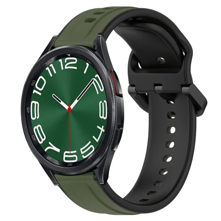 20mm 凸起環雙色矽膠錶帶，適用於 Samsung Galaxy Watch 6 40mm，適用於 Samsung Galaxy Watch 6 Classic 43mm