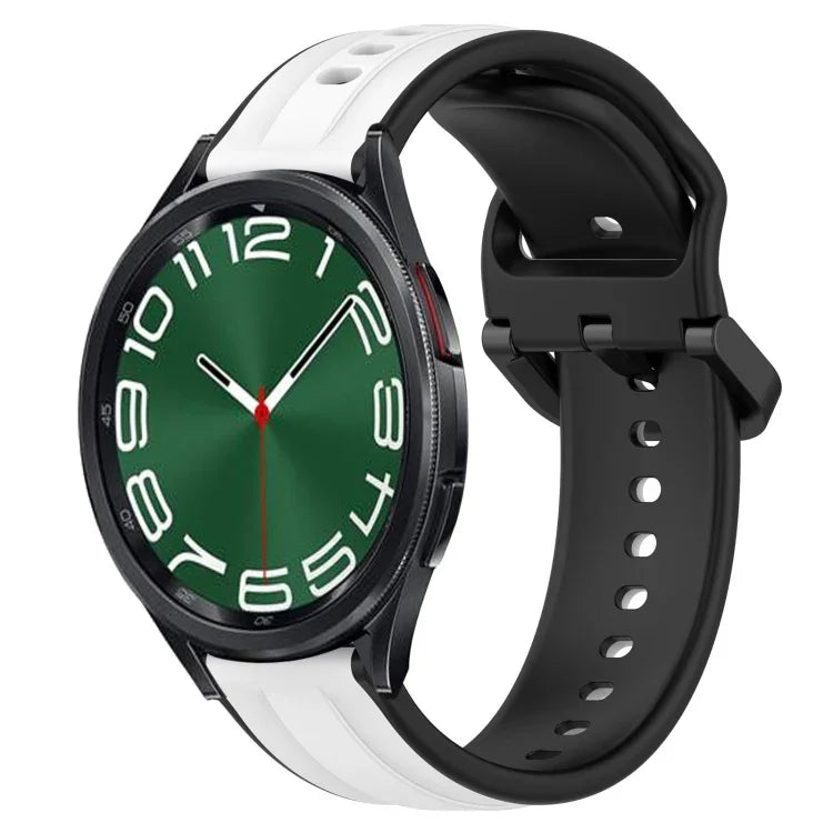 20mm 凸起環雙色矽膠錶帶，適用於 Samsung Galaxy Watch 6 40mm，適用於 Samsung Galaxy Watch 6 Classic 43mm