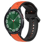 20mm 凸起環雙色矽膠錶帶，適用於 Samsung Galaxy Watch 6 40mm，適用於 Samsung Galaxy Watch 6 Classic 43mm
