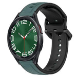 20mm 凸起環雙色矽膠錶帶，適用於 Samsung Galaxy Watch 6 40mm，適用於 Samsung Galaxy Watch 6 Classic 43mm