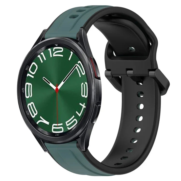 20mm 凸起環雙色矽膠錶帶，適用於 Samsung Galaxy Watch 6 40mm，適用於 Samsung Galaxy Watch 6 Classic 43mm