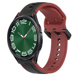 20mm 凸起環雙色矽膠錶帶，適用於 Samsung Galaxy Watch 6 40mm，適用於 Samsung Galaxy Watch 6 Classic 43mm