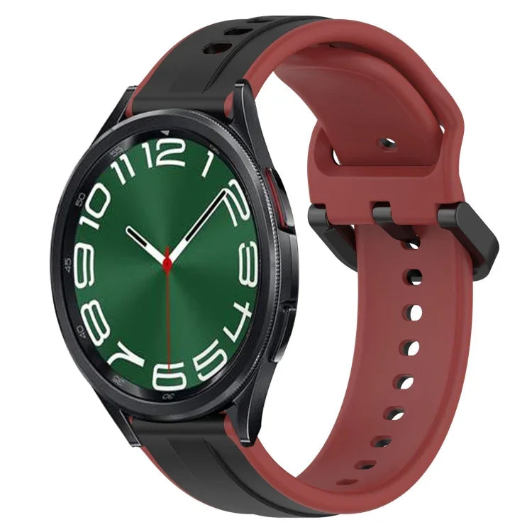 20mm 凸起環雙色矽膠錶帶，適用於 Samsung Galaxy Watch 6 40mm，適用於 Samsung Galaxy Watch 6 Classic 43mm