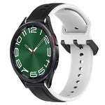 20mm 凸起環雙色矽膠錶帶，適用於 Samsung Galaxy Watch 6 40mm，適用於 Samsung Galaxy Watch 6 Classic 43mm