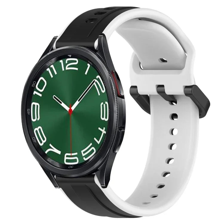 20mm 凸起環雙色矽膠錶帶，適用於 Samsung Galaxy Watch 6 40mm，適用於 Samsung Galaxy Watch 6 Classic 43mm