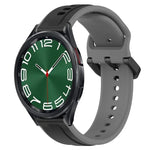 20mm 凸起環雙色矽膠錶帶，適用於 Samsung Galaxy Watch 6 40mm，適用於 Samsung Galaxy Watch 6 Classic 43mm