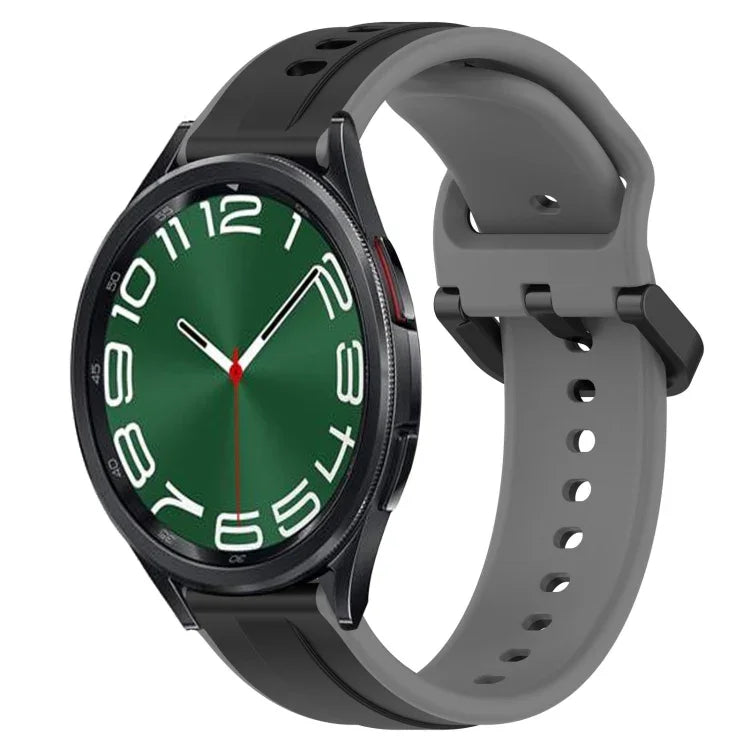 20mm 凸起環雙色矽膠錶帶，適用於 Samsung Galaxy Watch 6 40mm，適用於 Samsung Galaxy Watch 6 Classic 43mm