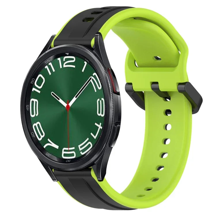 20mm 凸起環雙色矽膠錶帶，適用於 Samsung Galaxy Watch 6 40mm，適用於 Samsung Galaxy Watch 6 Classic 43mm
