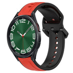 20mm 凸起環雙色矽膠錶帶，適用於 Samsung Galaxy Watch 6 40mm，適用於 Samsung Galaxy Watch 6 Classic 43mm