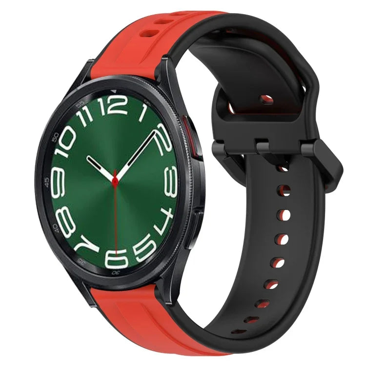 20mm 凸起環雙色矽膠錶帶，適用於 Samsung Galaxy Watch 6 40mm，適用於 Samsung Galaxy Watch 6 Classic 43mm