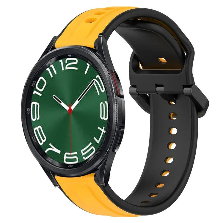 20mm 凸起環雙色矽膠錶帶，適用於 Samsung Galaxy Watch 6 40mm，適用於 Samsung Galaxy Watch 6 Classic 43mm