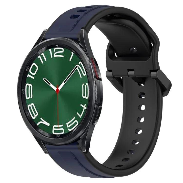20mm 凸起環雙色矽膠錶帶，適用於 Samsung Galaxy Watch 6 40mm，適用於 Samsung Galaxy Watch 6 Classic 43mm