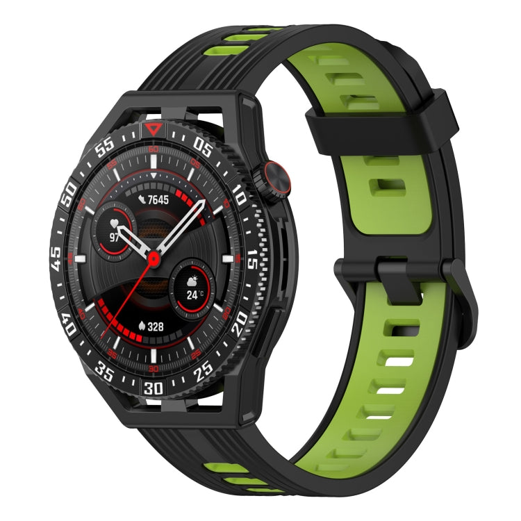 22mm Vertical Two-Color Silicone Watch Band, For Garmin Vivoactive4