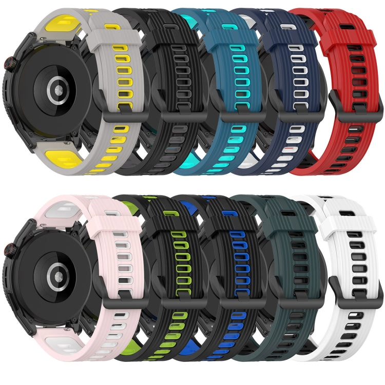 22mm Vertical Two-Color Silicone Watch Band, For Garmin Vivoactive4