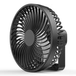 多功能 LED 可充電戶外便攜帳篷露營風扇，黑色，白色