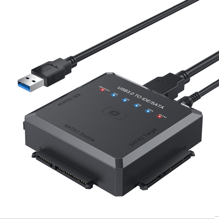 USB3.0 轉 SATA 或 IDE 硬碟轉接器，具備克隆功能
