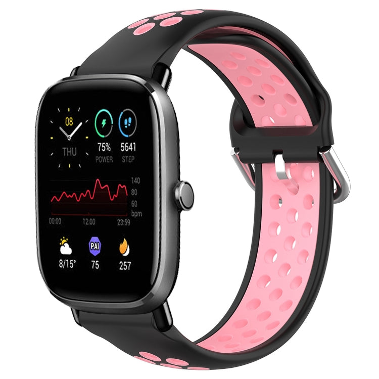 20mm Perforated Breathable Sports Silicone Watch Band, For Amazfit GTS 2 Mini, For Amazfit GTS 2, For Amazfit GTS