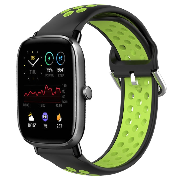 20mm Perforated Breathable Sports Silicone Watch Band, For Amazfit GTS 2 Mini, For Amazfit GTS 2, For Amazfit GTS