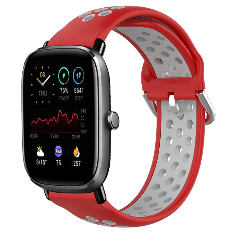 20mm Perforated Breathable Sports Silicone Watch Band, For Amazfit GTS 2 Mini, For Amazfit GTS 2, For Amazfit GTS