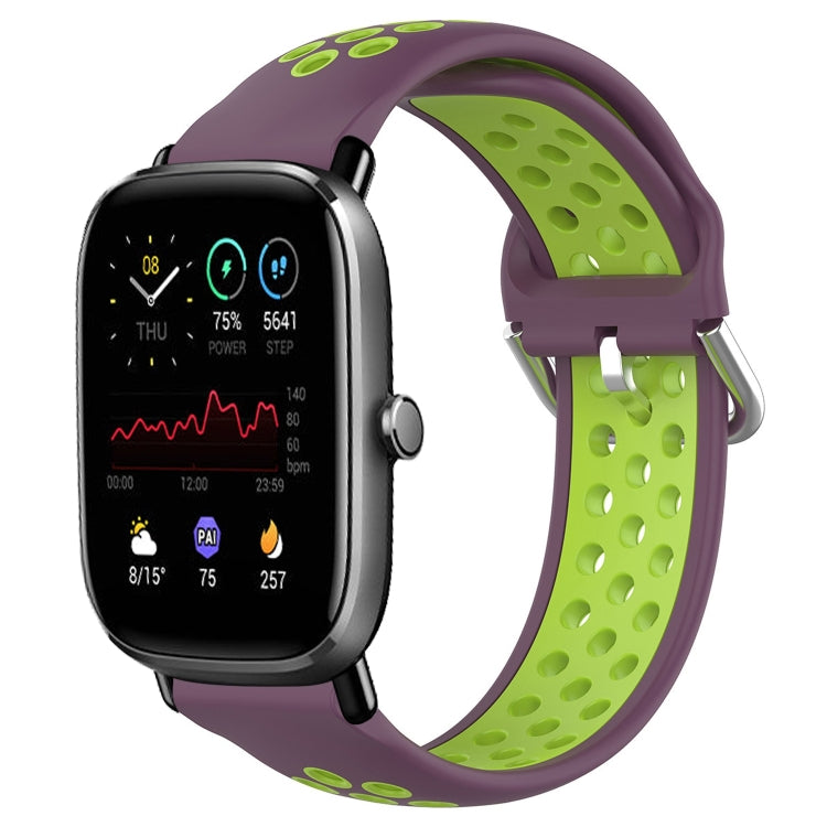 20mm Perforated Breathable Sports Silicone Watch Band, For Amazfit GTS 2 Mini, For Amazfit GTS 2, For Amazfit GTS