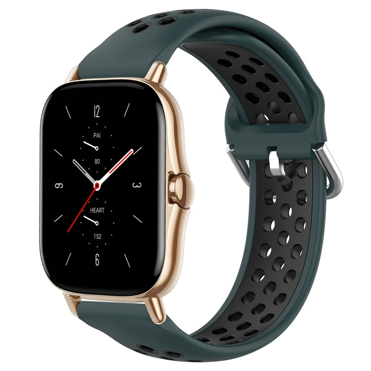 20mm Perforated Breathable Sports Silicone Watch Band, For Amazfit GTS 2 Mini, For Amazfit GTS 2, For Amazfit GTS
