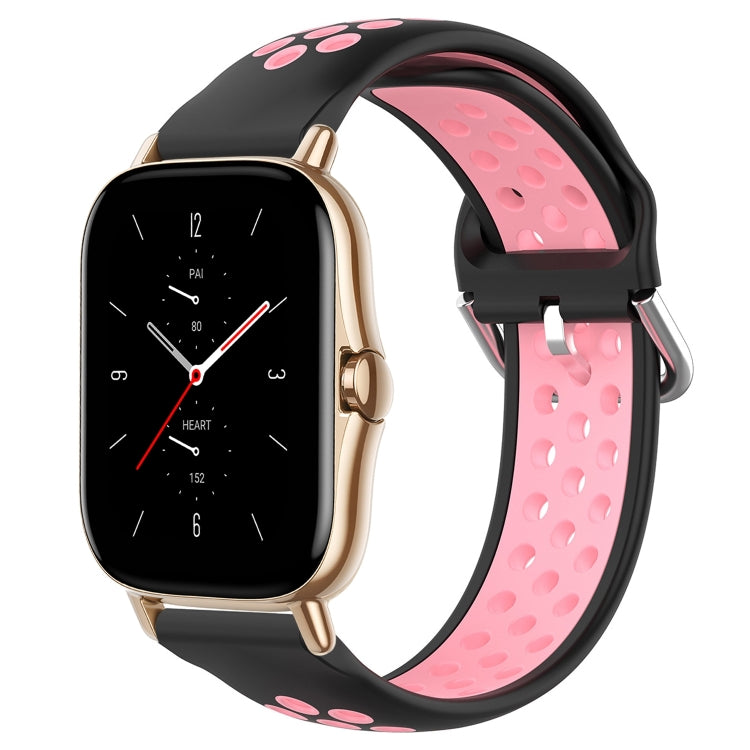 20mm Perforated Breathable Sports Silicone Watch Band, For Amazfit GTS 2 Mini, For Amazfit GTS 2, For Amazfit GTS