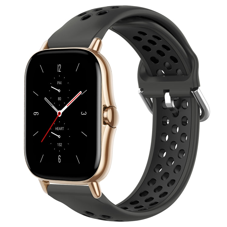 20mm Perforated Breathable Sports Silicone Watch Band, For Amazfit GTS 2 Mini, For Amazfit GTS 2, For Amazfit GTS